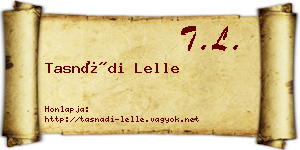 Tasnádi Lelle névjegykártya
